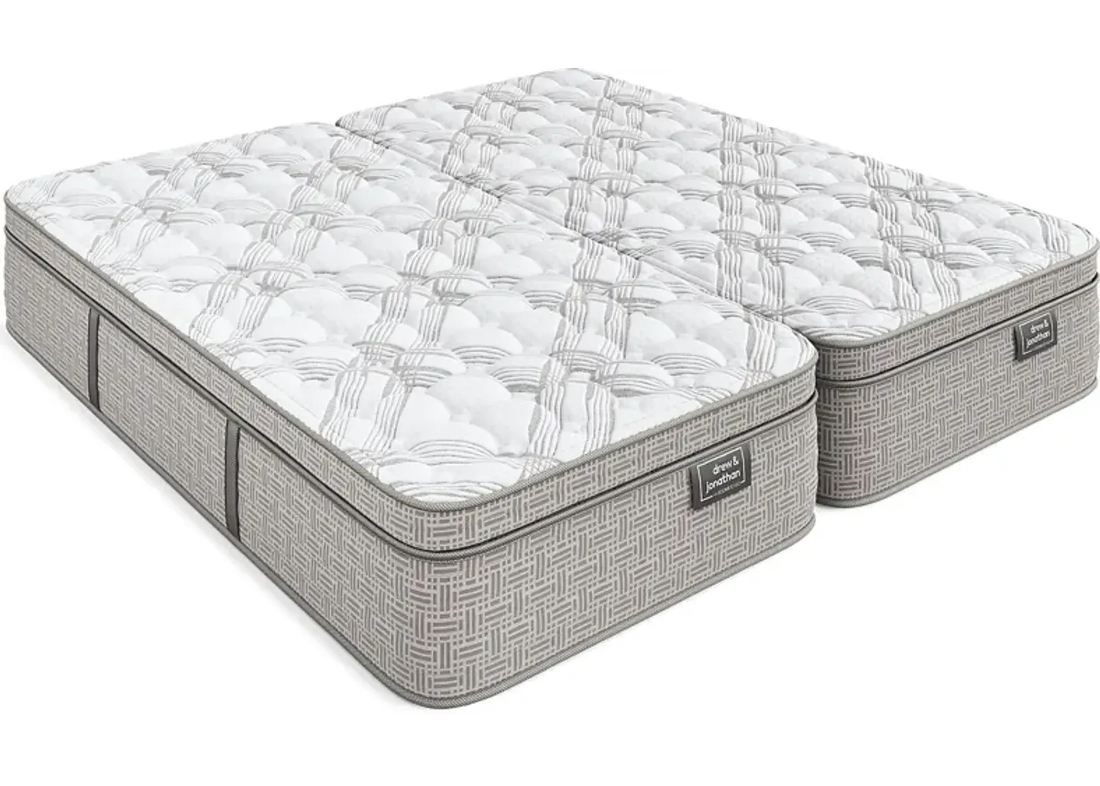 Drew & Jonathan Ruby Ranch Split King Mattress with Head Up Only Base