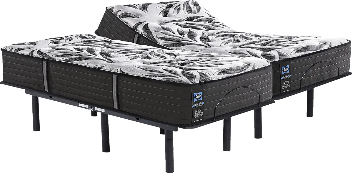 Sealy Posturepedic Colliford Split King Mattress Set with Head Up Only Base