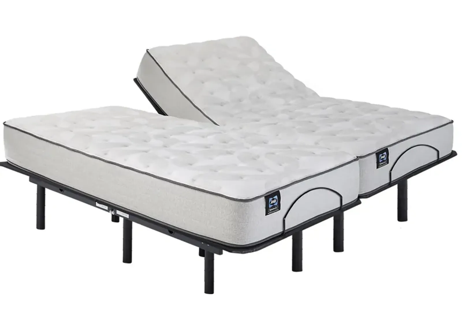 Sealy Posturepedic Beaufort Split King Mattress with Head Up Only Base