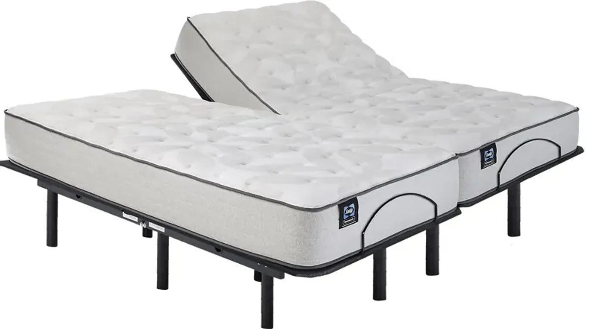 Sealy Posturepedic Beaufort Split King Mattress with Head Up Only Base