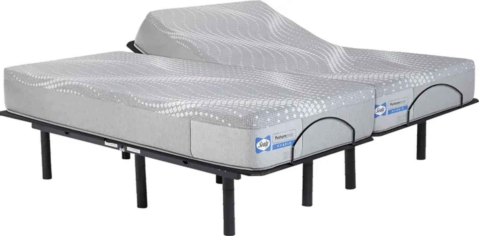 Sealy Posturepedic Elder Creek Split King Mattress with Head Up Only Base