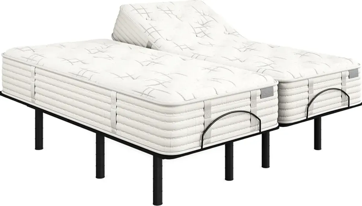 Aireloom Carmel Split King Mattress Set with Head Up Only Base