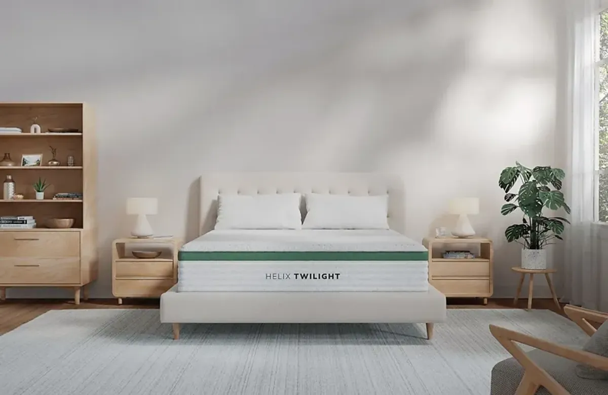 Helix Twilight Split King Mattress Set with Head Up Only Base