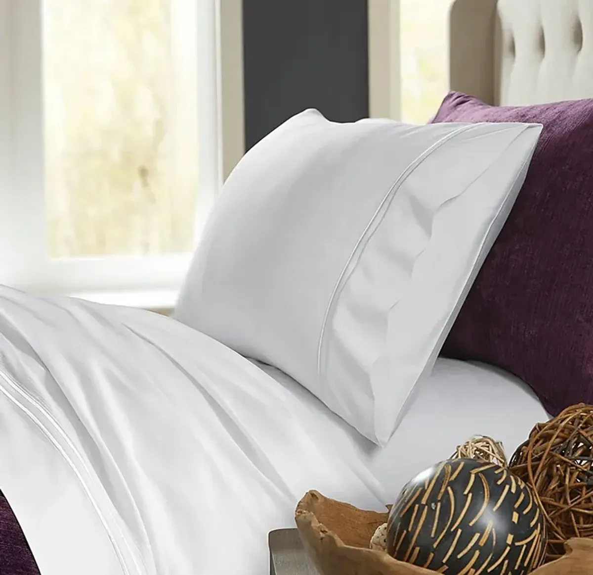 PureCare Premium Bamboo White 3 Pc Twin XL Bed Sheet Set