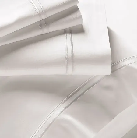 PureCare Premium Bamboo White 4 Pc Full Bed Sheet Set