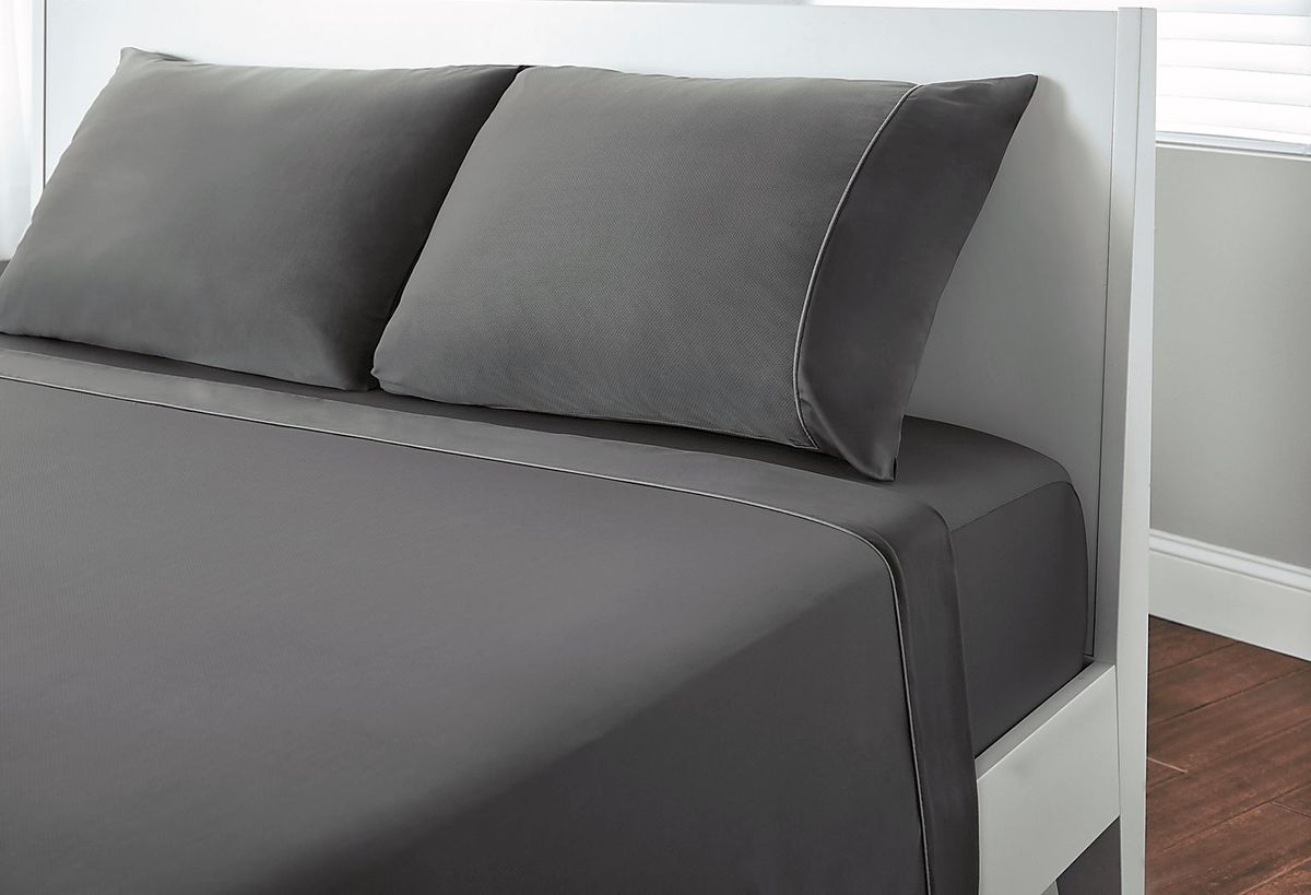 Bedgear Dri-Tec Gray 4 Pc Full Bed Sheet Set