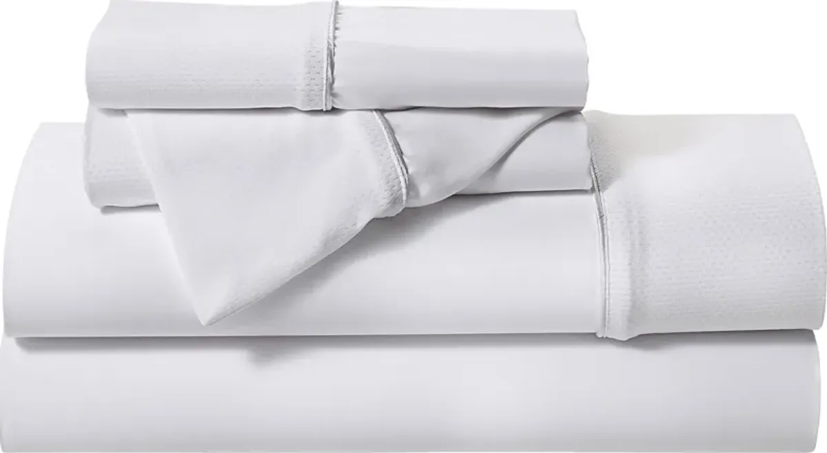 Bedgear Basic Bright White 3 Pc Twin XL Bed Sheet Set