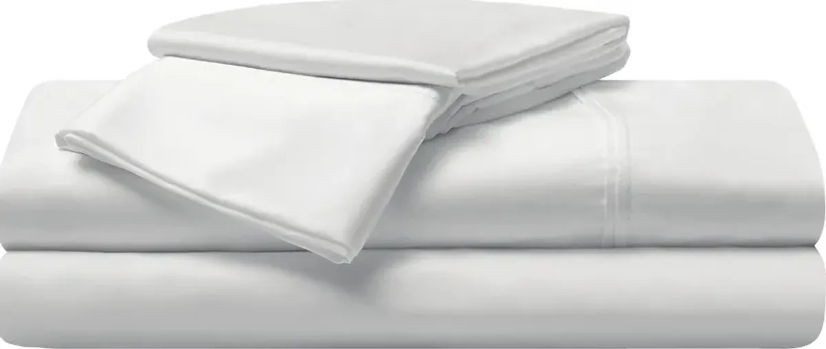 Bedgear Hyper-Cotton Bright White 3 Pc Twin Bed Sheet Set