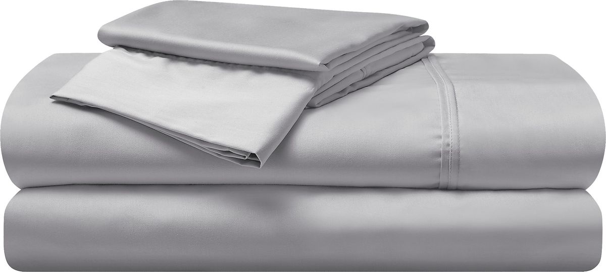 Bedgear Hyper-Cotton Light Gray 3 Pc Twin Bed Sheet Set