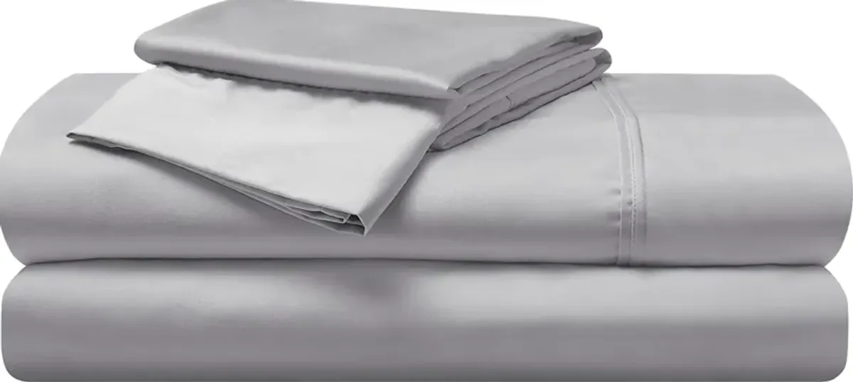 Bedgear Hyper-Cotton Light Gray 4 Pc Queen Bed Sheet Set