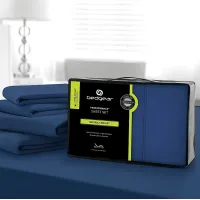 Bedgear Hyper-Cotton Performance Navy 3 Pc Twin Bed Sheet Set