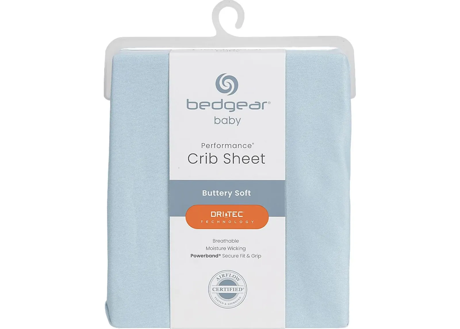 Bedgear Dri-Tec Baby Blue Crib Bed Sheet