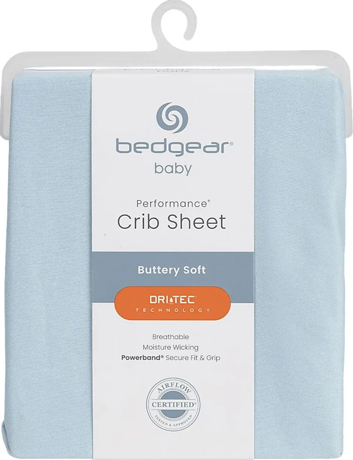 Bedgear Dri-Tec Baby Blue Crib Bed Sheet