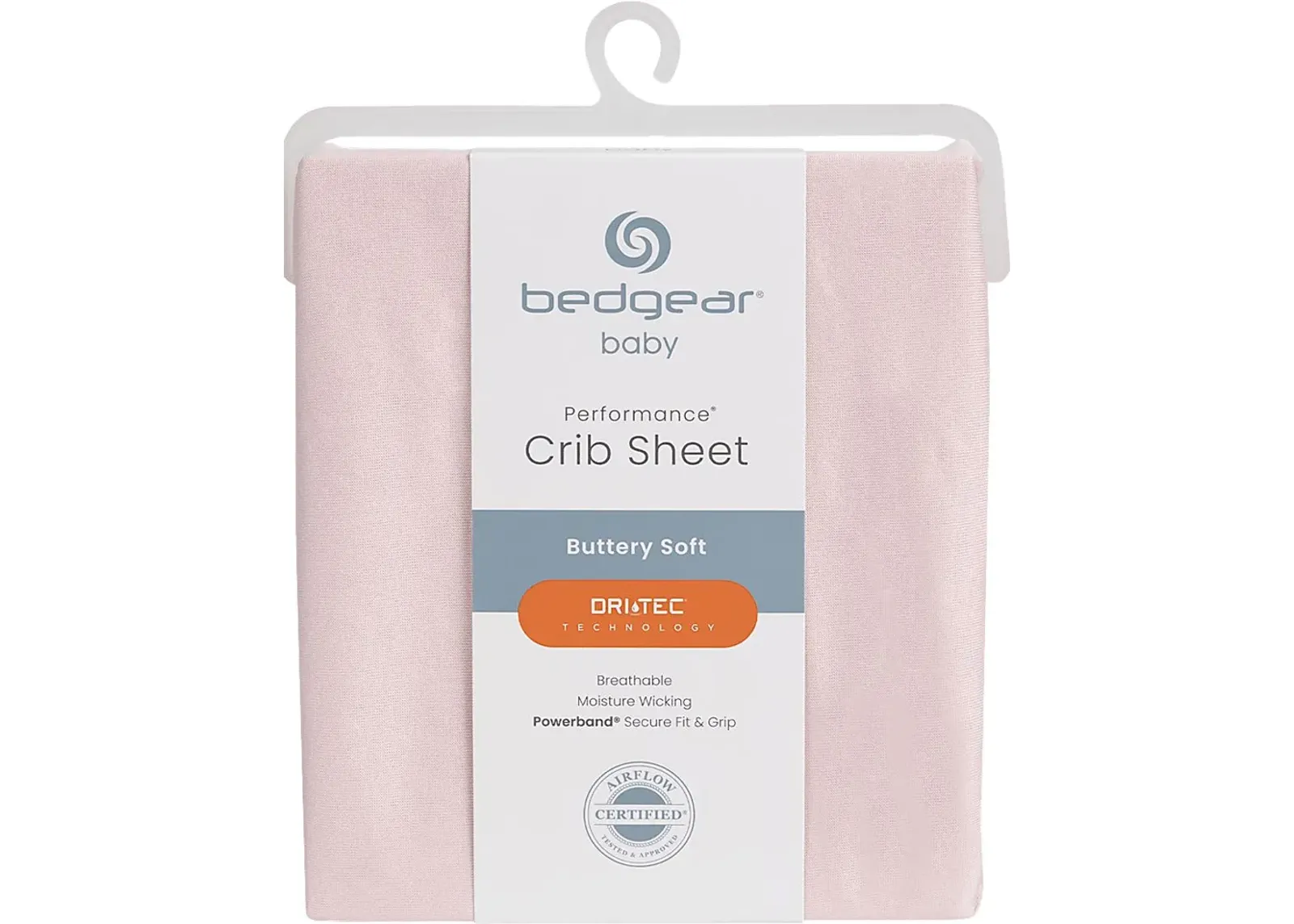 Bedgear Dri-Tec Light Pink Crib Bed Sheet