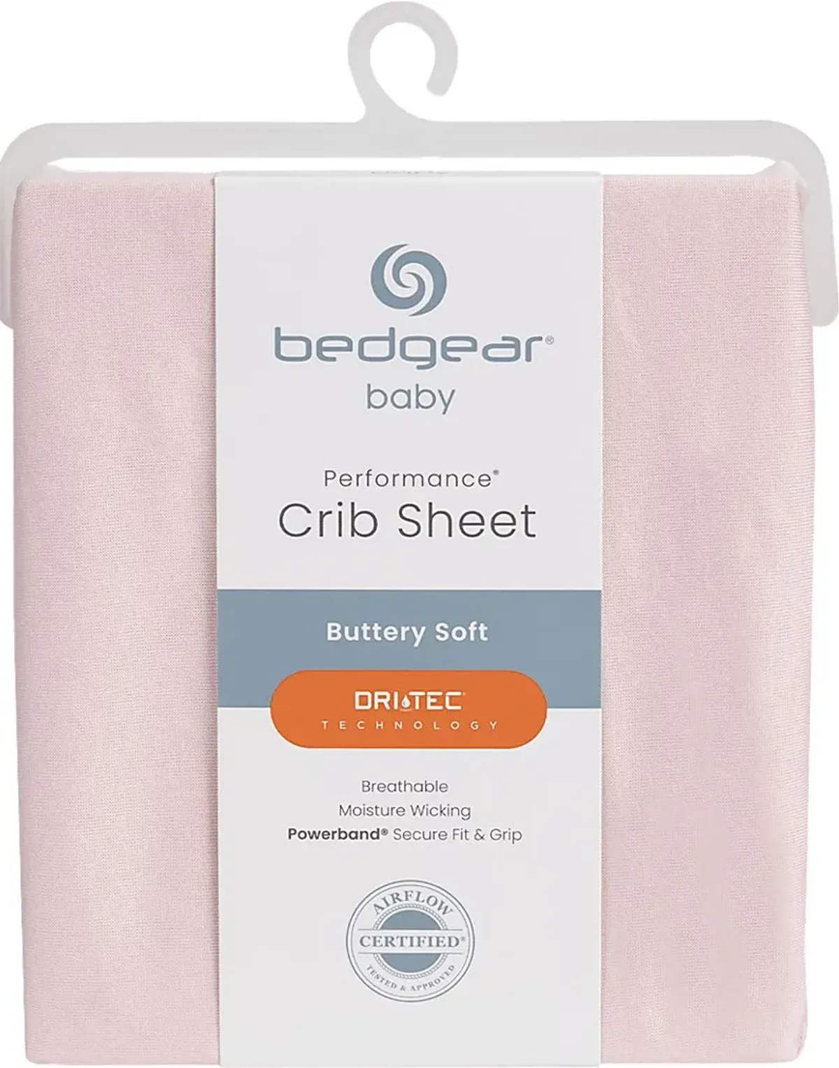 Bedgear Dri-Tec Light Pink Crib Bed Sheet