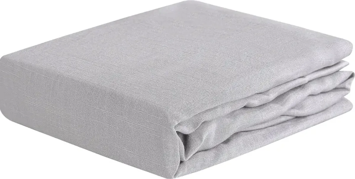 Bedgear Hyper-Linen Light Gray Crib Bed Sheet