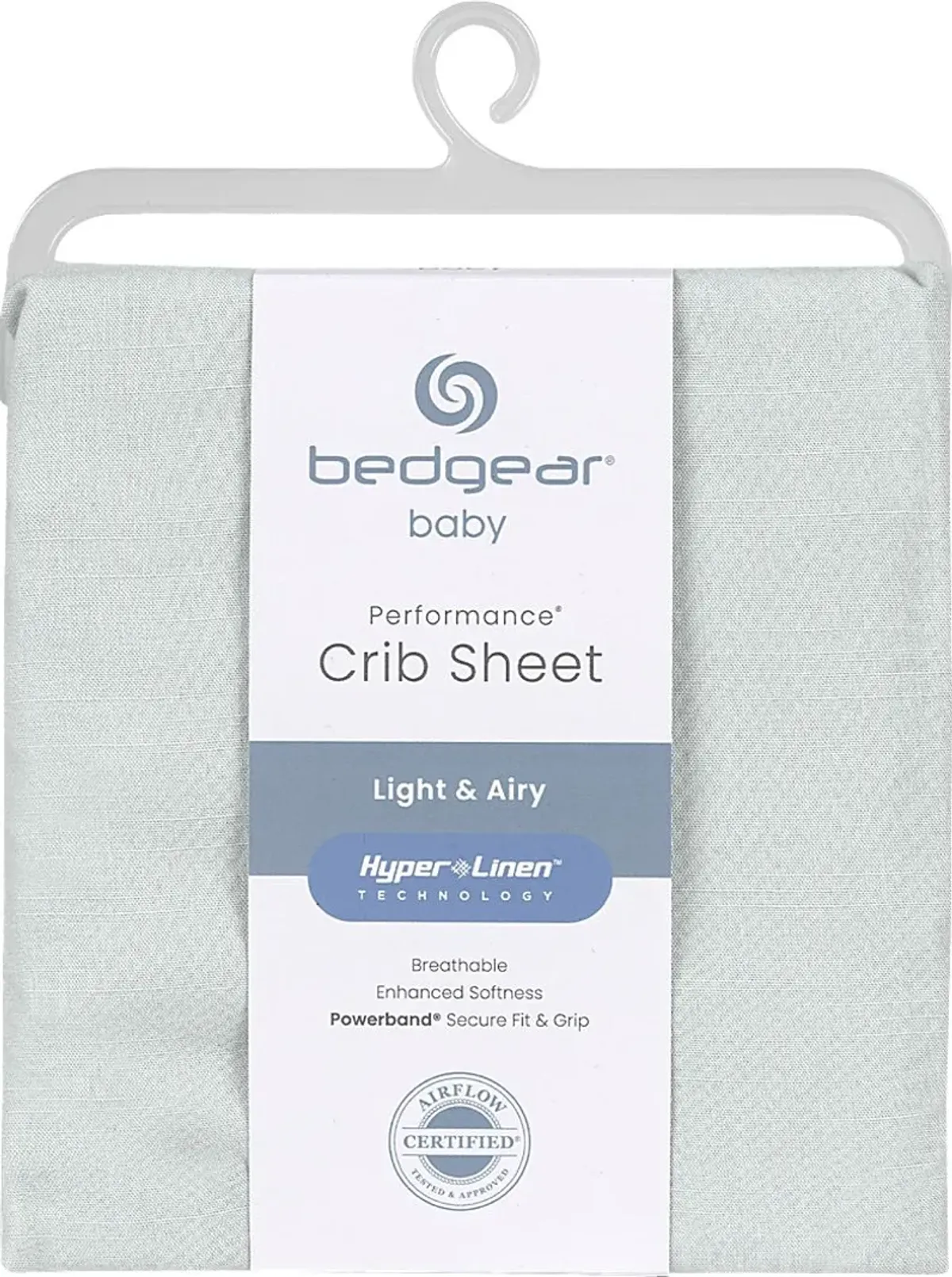 Bedgear Hyper-Linen Light Green Crib Bed Sheet