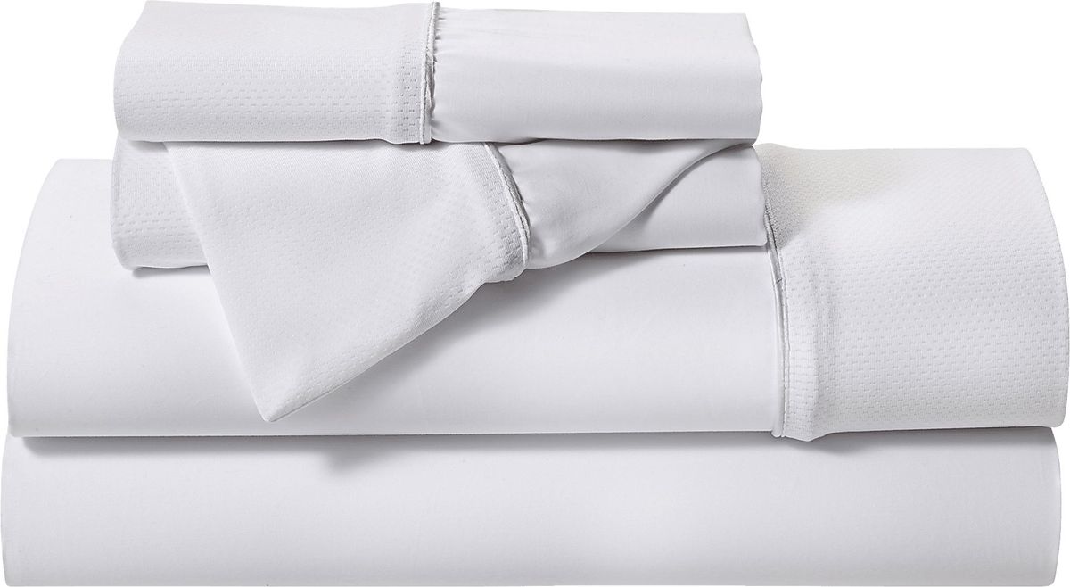 Bedgear Basic Bright White 4 Pc King Bed Sheet Set