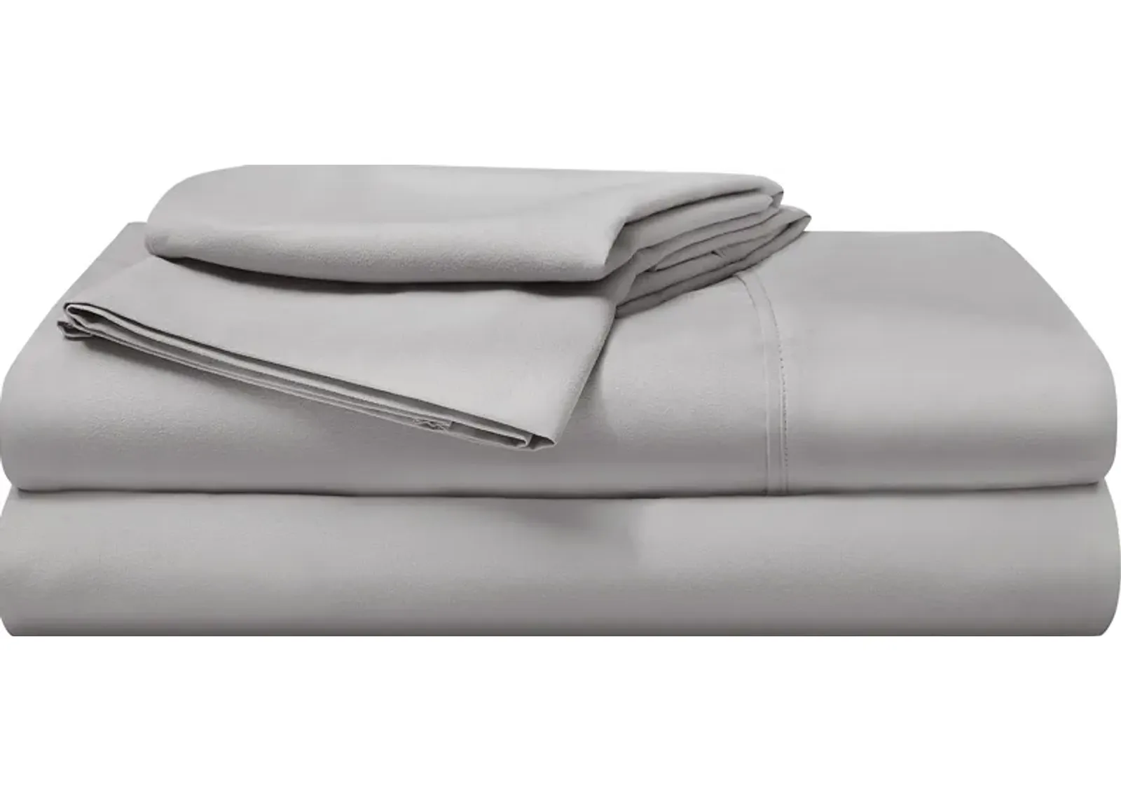 Bedgear Basic Light Gray 3 Pc Twin Bed Sheet Set