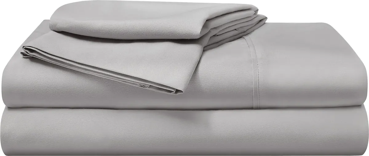 Bedgear Basic Light Gray 4 Pc Queen Bed Sheet Set