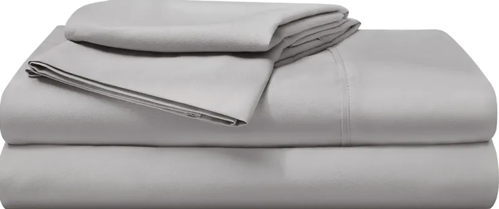 Bedgear Basic Light Gray 4 Pc Queen Bed Sheet Set