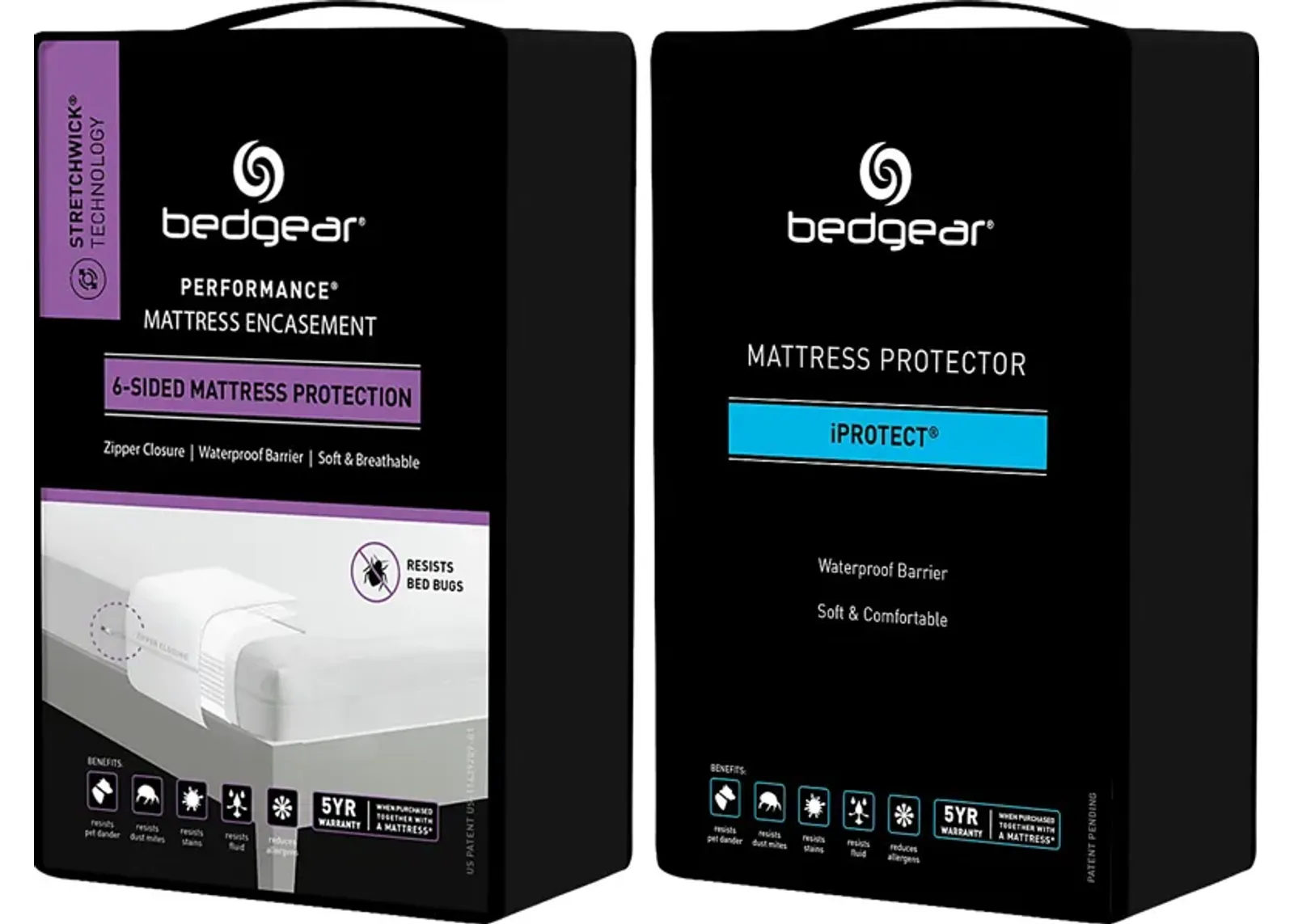 Bedgear MattresSkin Twin Mattress Encasement and iProtect Protector Bundle