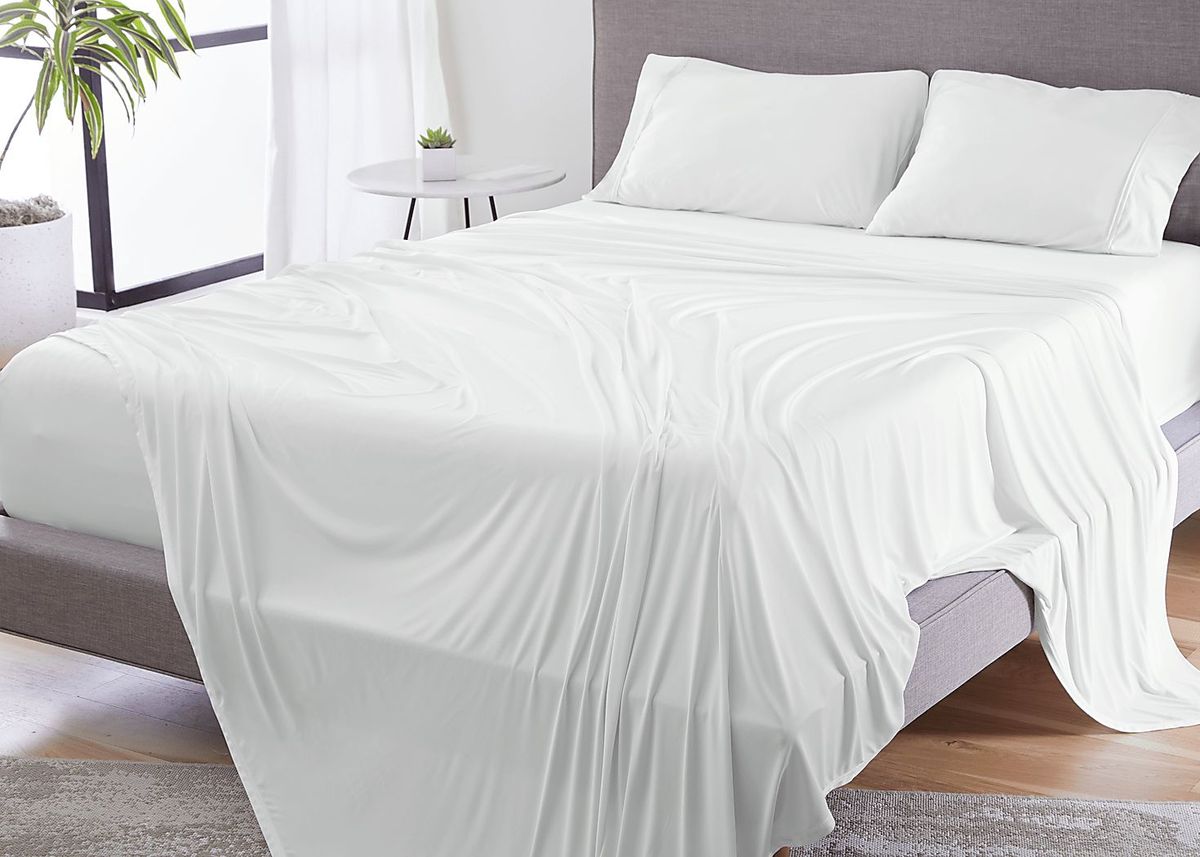 Bedgear Dri-Tec Bright White 4 Pc Full Bed Sheet Set