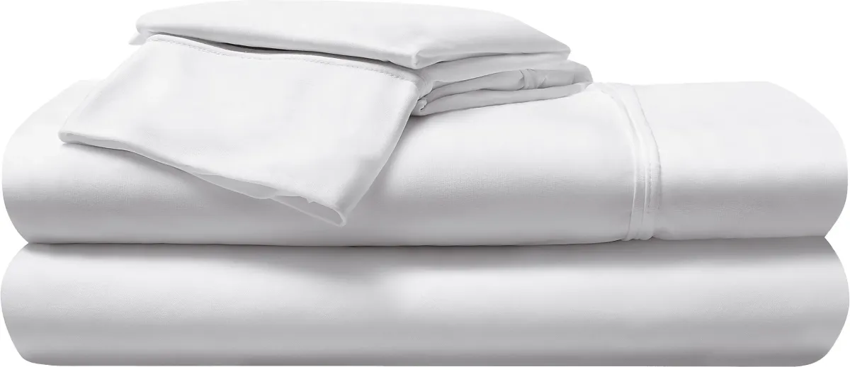 Bedgear Dri-Tec Bright White 4 Pc Full Bed Sheet Set