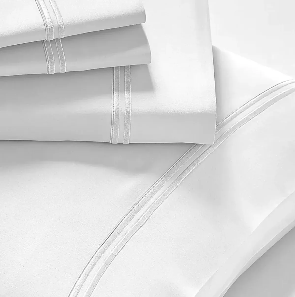 PureCare Premium Refreshing Lyocell White 4 Pc Queen Bed Sheet Set