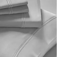 PureCare Premium Refreshing Lyocell Dove Gray 4 Pc King Bed Sheet Set