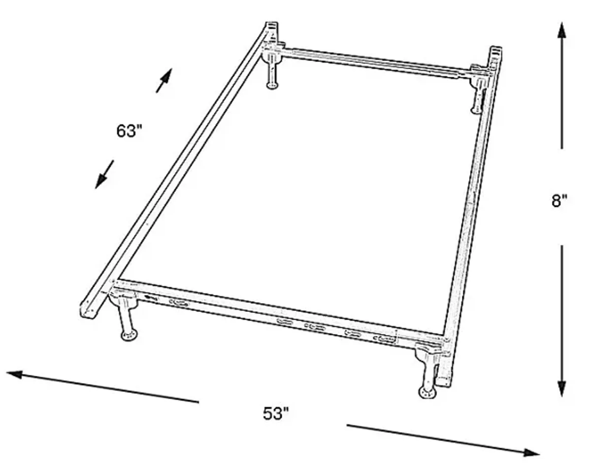 Glideaway Metal Twin/Full Frame with Glides