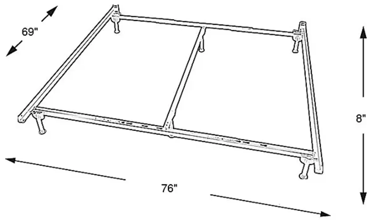 Glideaway Q/K/CKG Frame with Glides