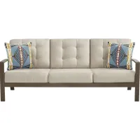 Torio Brown Outdoor Sofa with Malt Cushions