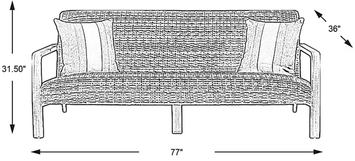 Montara Gray Outdoor Sofa