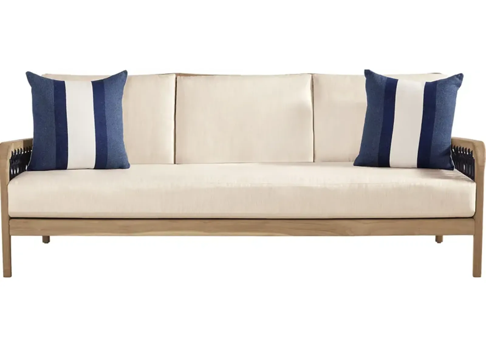 Riva Blonde Outdoor Sofa with Flax Cushions