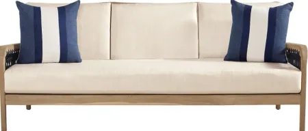 Riva Blonde Outdoor Sofa with Flax Cushions