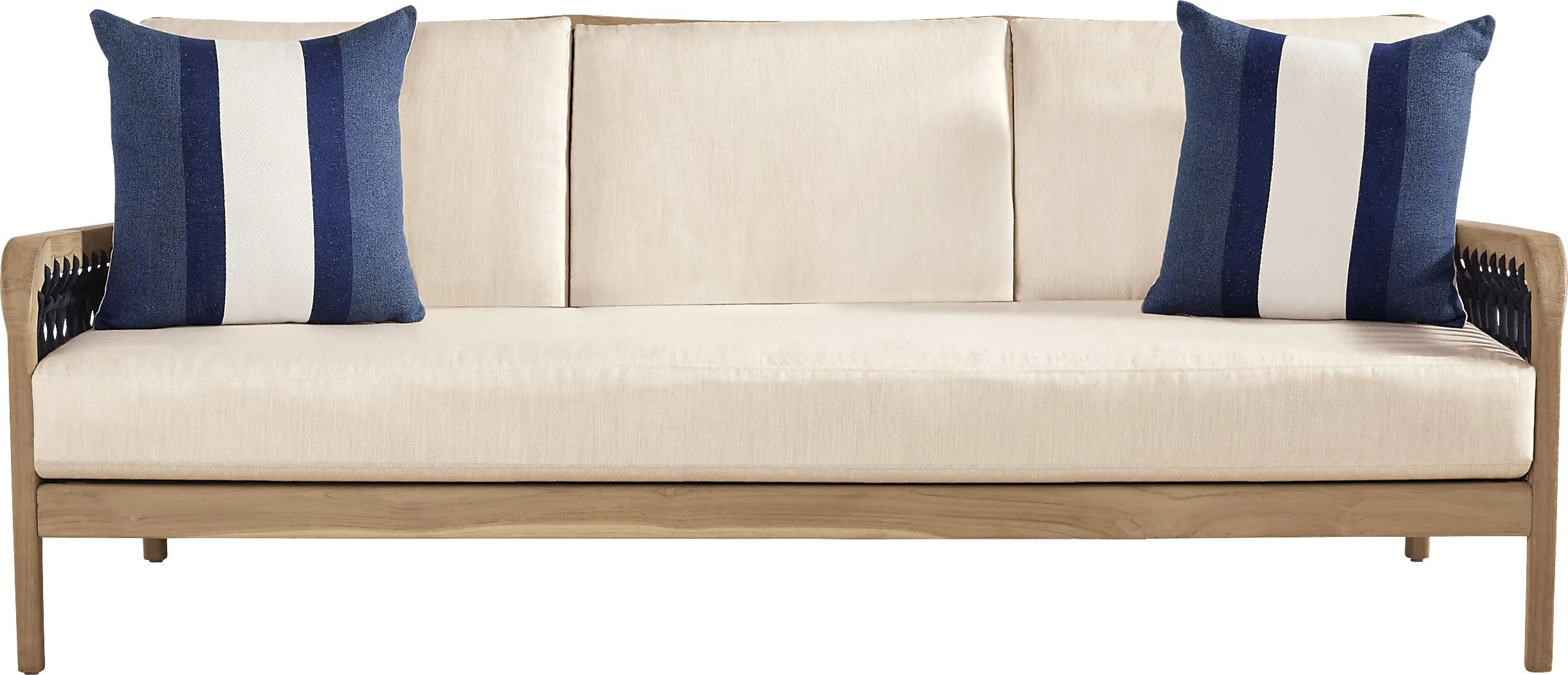 Riva Blonde Outdoor Sofa with Flax Cushions