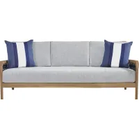 Riva Blonde Outdoor Sofa with Slate Cushions