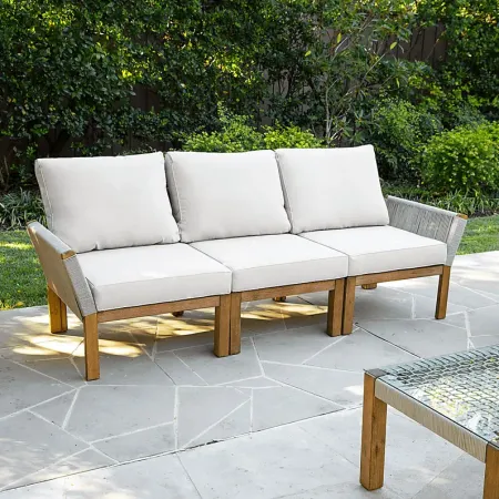 Pershington White Outdoor Sofa