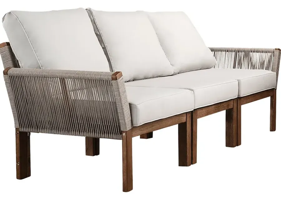 Pershington White Outdoor Sofa