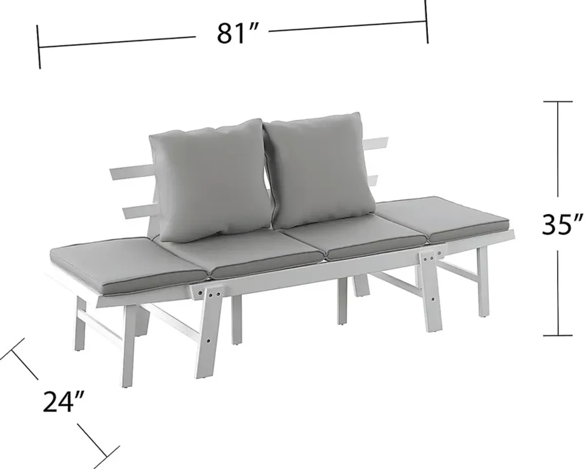 Outdoor Larabee White Loveseat