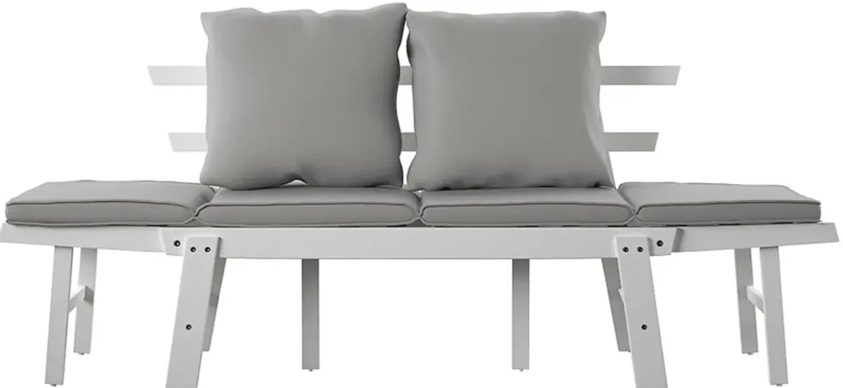 Outdoor Larabee White Loveseat