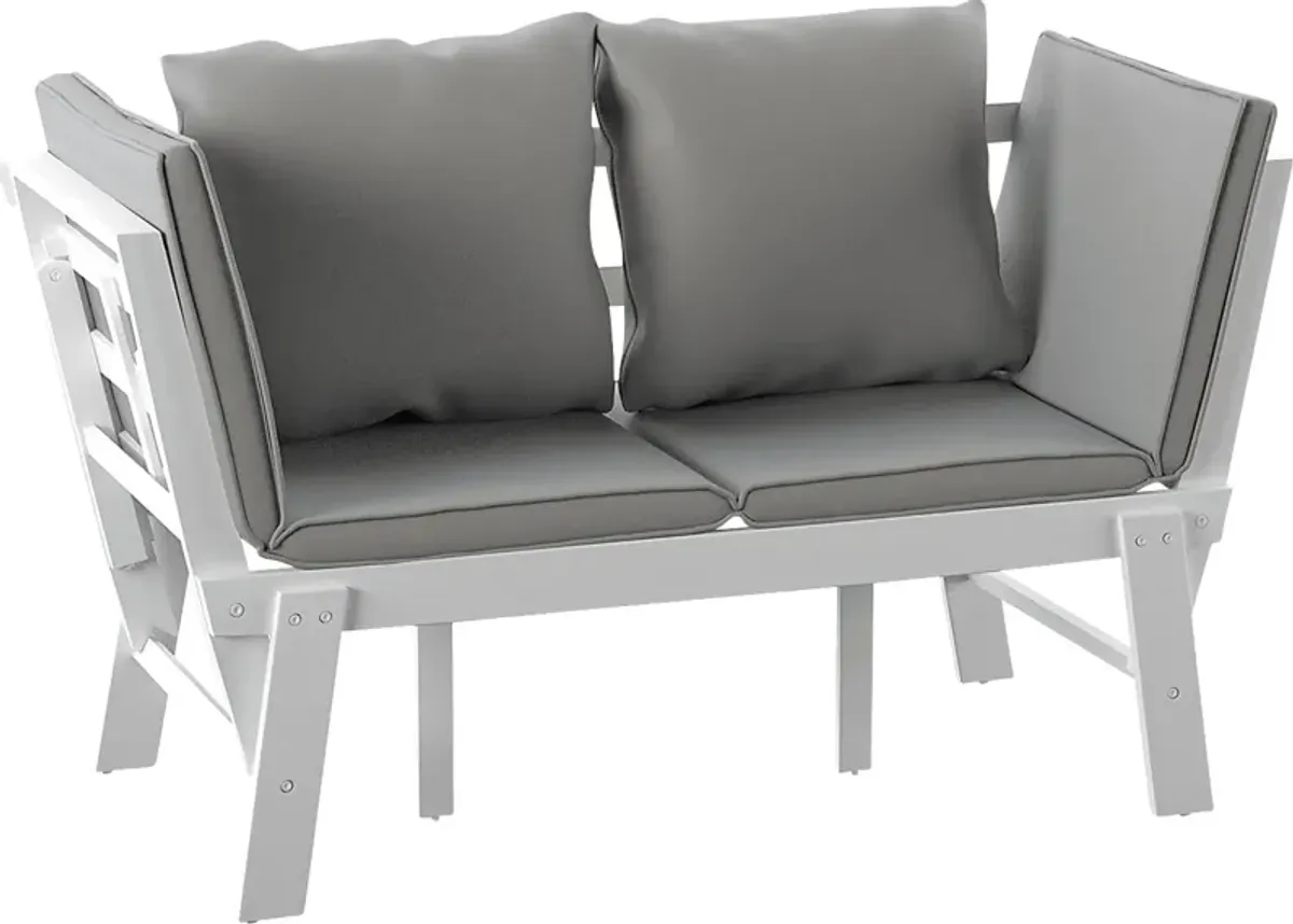 Outdoor Larabee White Loveseat