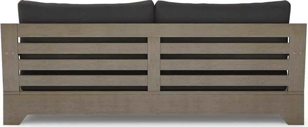 Lake Tahoe Gray Outdoor Sofa with Charcoal Cushions