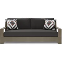 Lake Tahoe Gray Outdoor Sofa with Charcoal Cushions