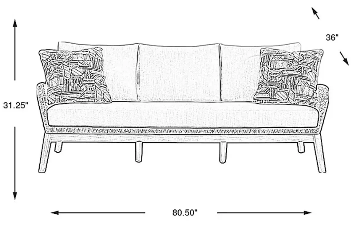 Tessere Blue Outdoor Sofa