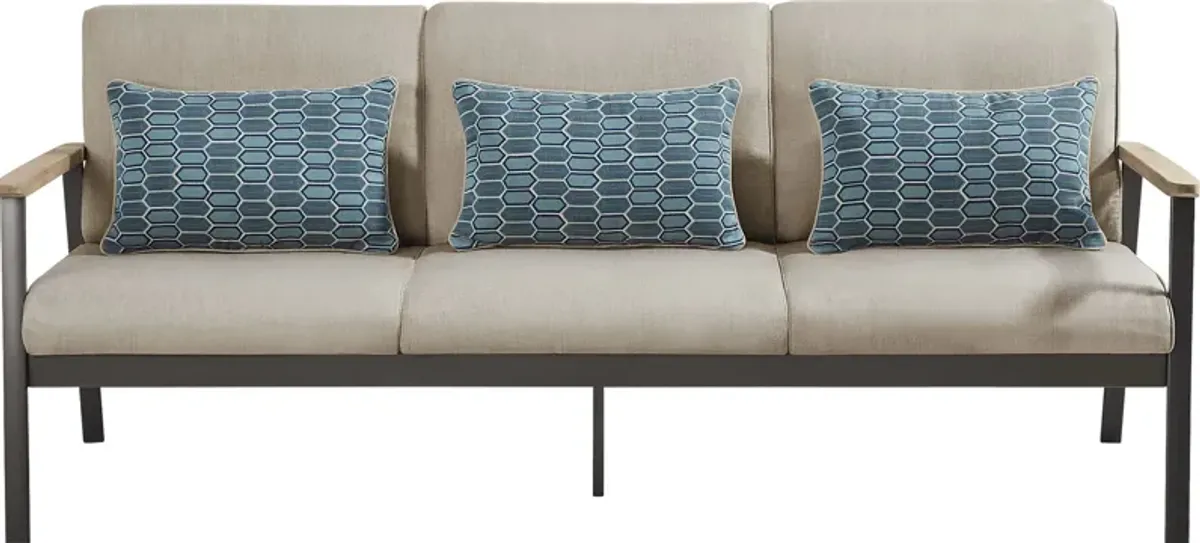 Ocean Tide Gray Outdoor Sofa