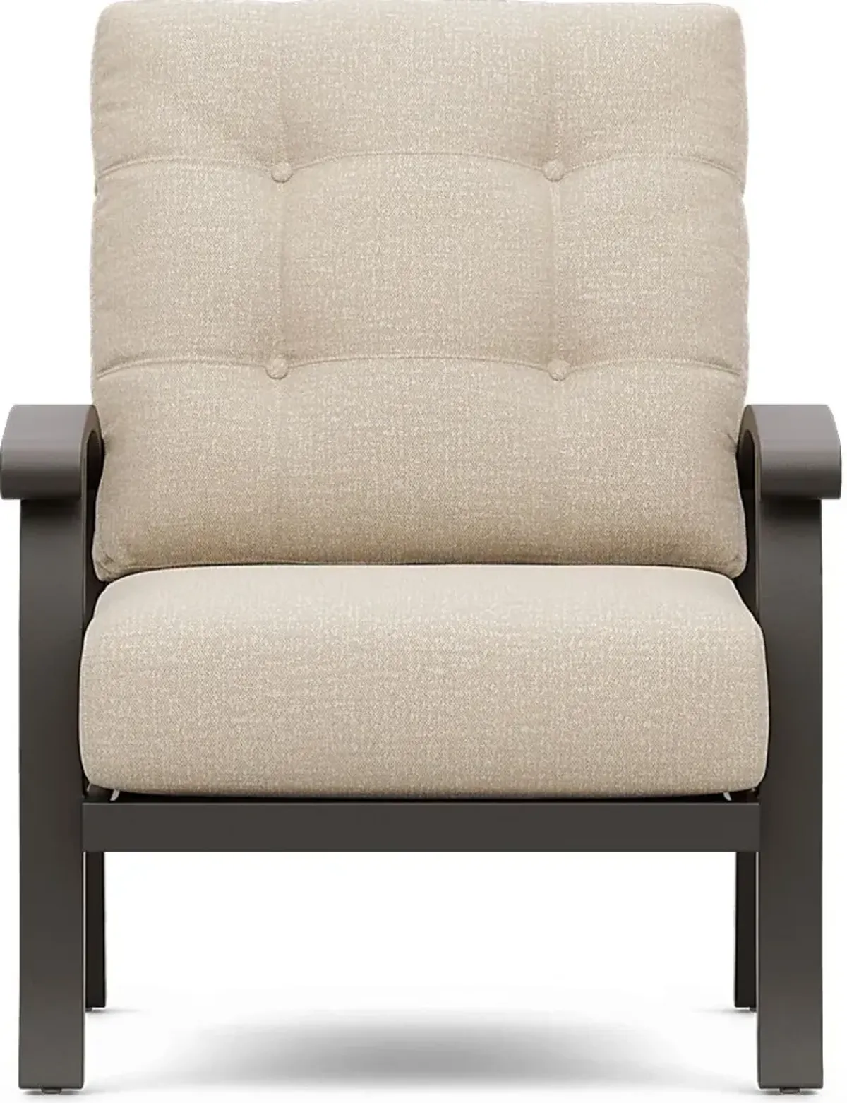 Lake Breeze Aged Bronze 3 Pc Outdoor Seating Set with Hemp-Colored Cushions