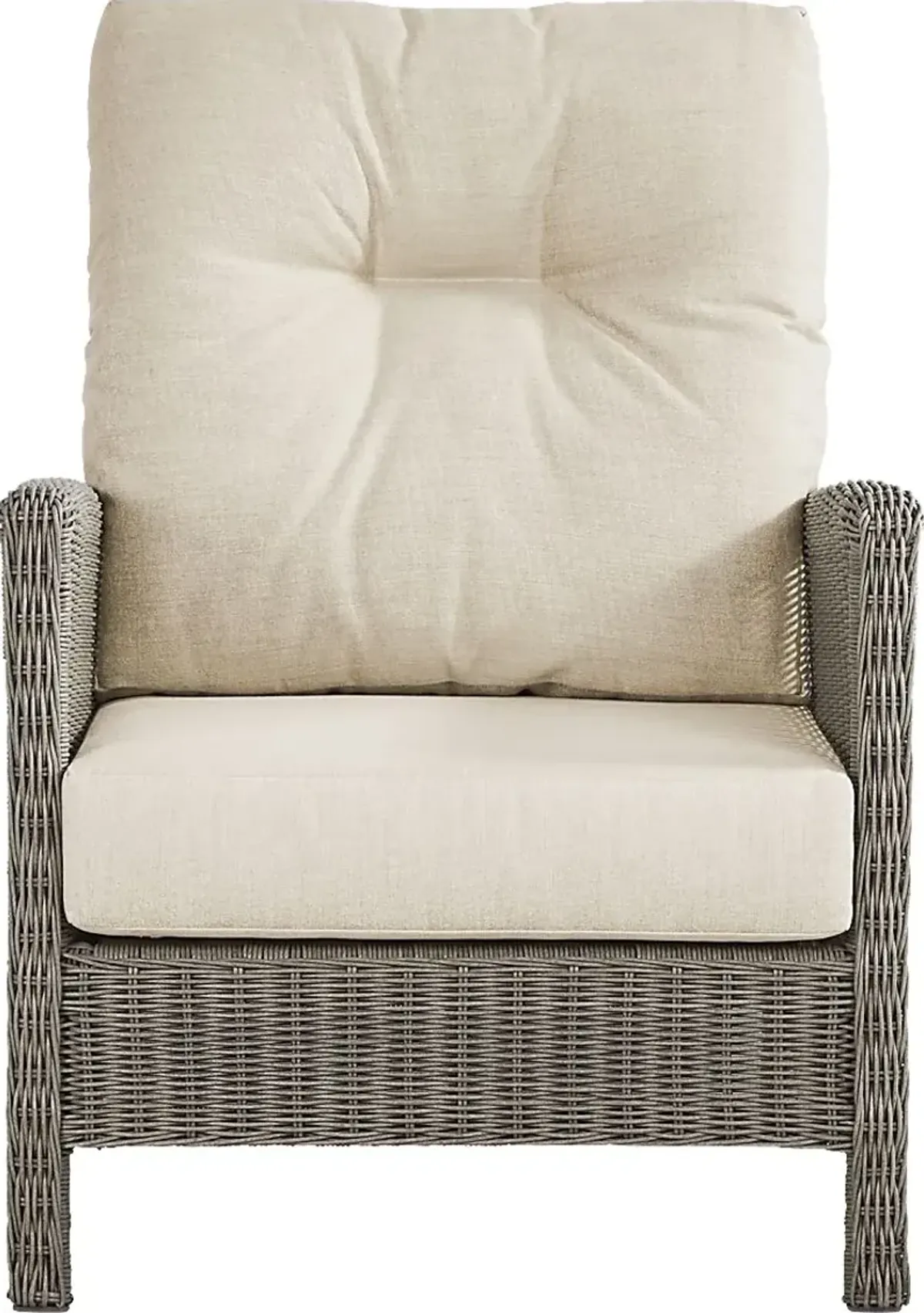 Forest Hills Gray 4 Pc Outdoor Seating Set with Beige Cushions