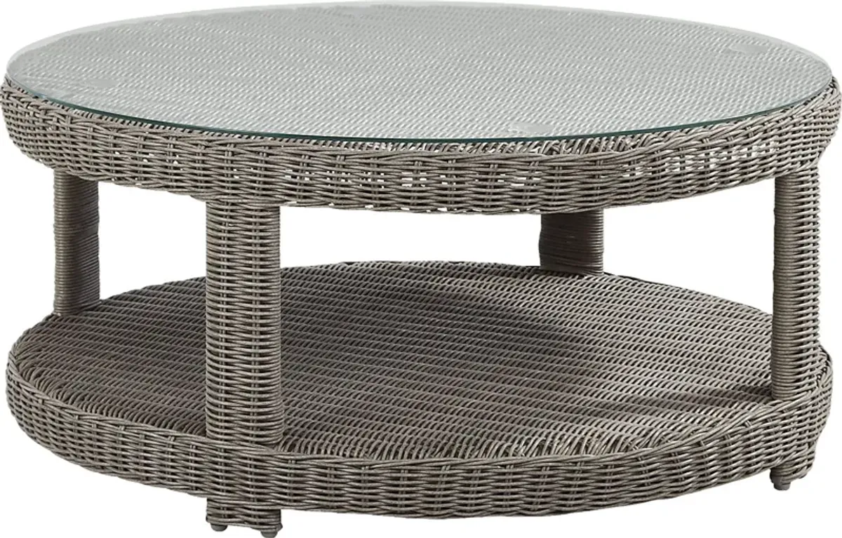 Forest Hills Gray 4 Pc Outdoor Seating Set with Beige Cushions